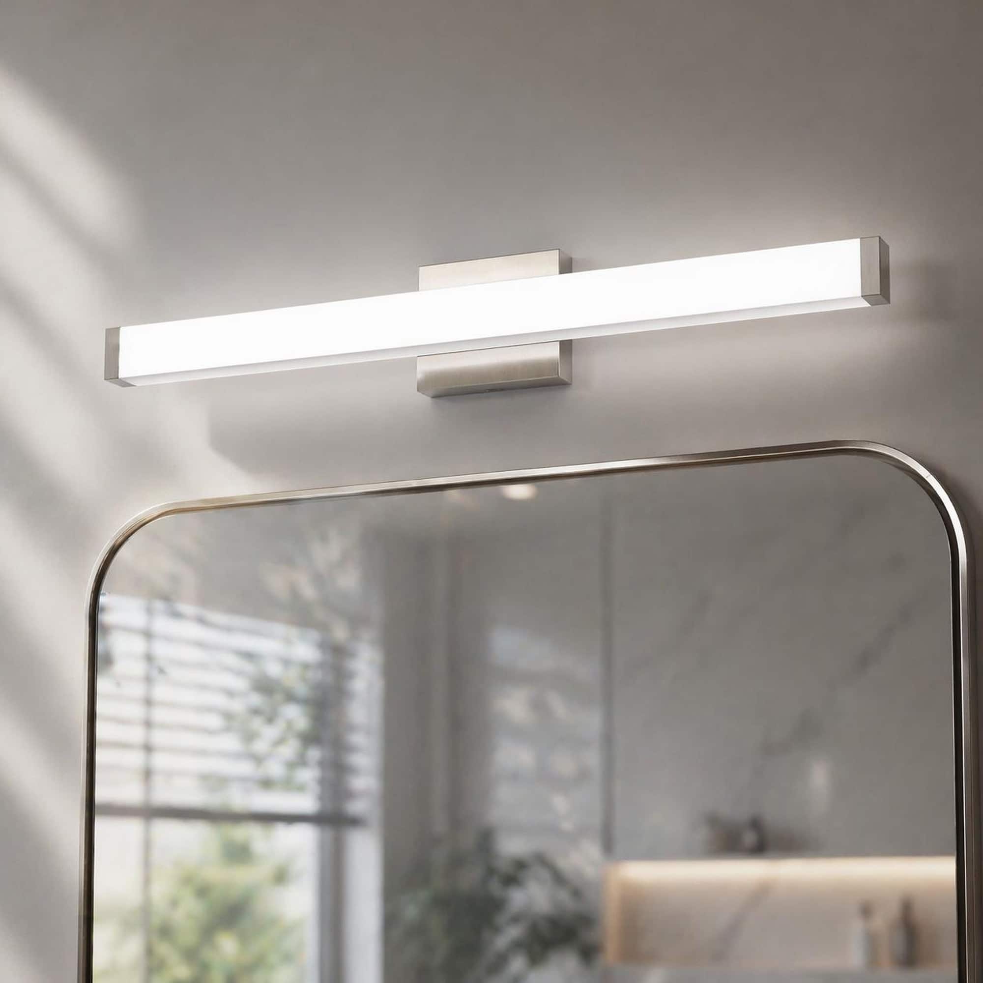RYHNUYNE - Brushed Nickel LED Bathroom Vanity Light – 33-Inch 18W Cool White 6000K Wall-Mounted Fixture price history on PriceWatchPro