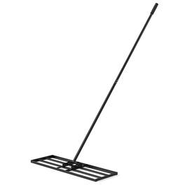 Gymax - Lawn Leveling Rake 30'' x 10'' Heavy Duty Lawn Level Tool for Soil w/67'' Handle - Black