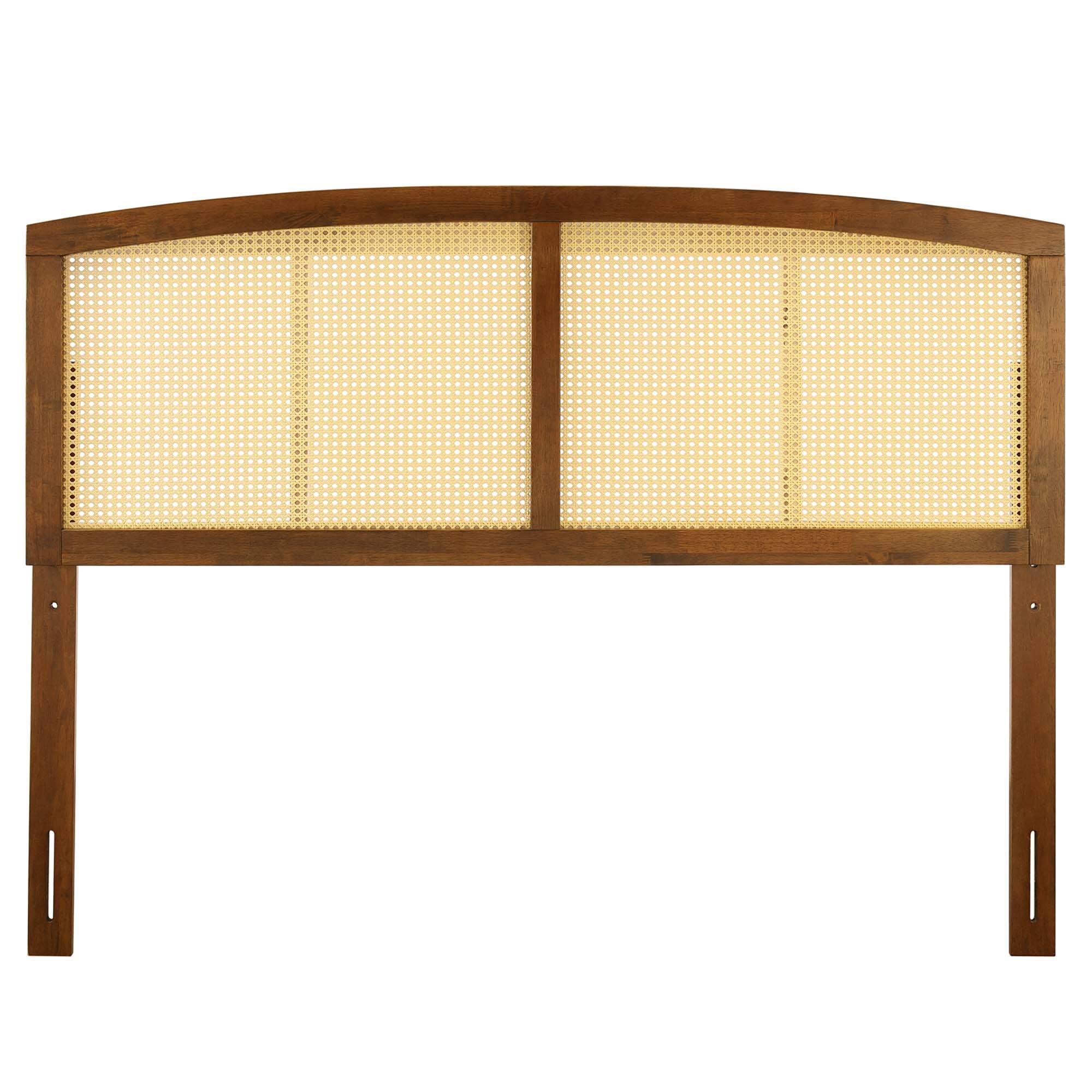 Left. Modway - Halcyon Cane King Headboard by Modway - Walnut.