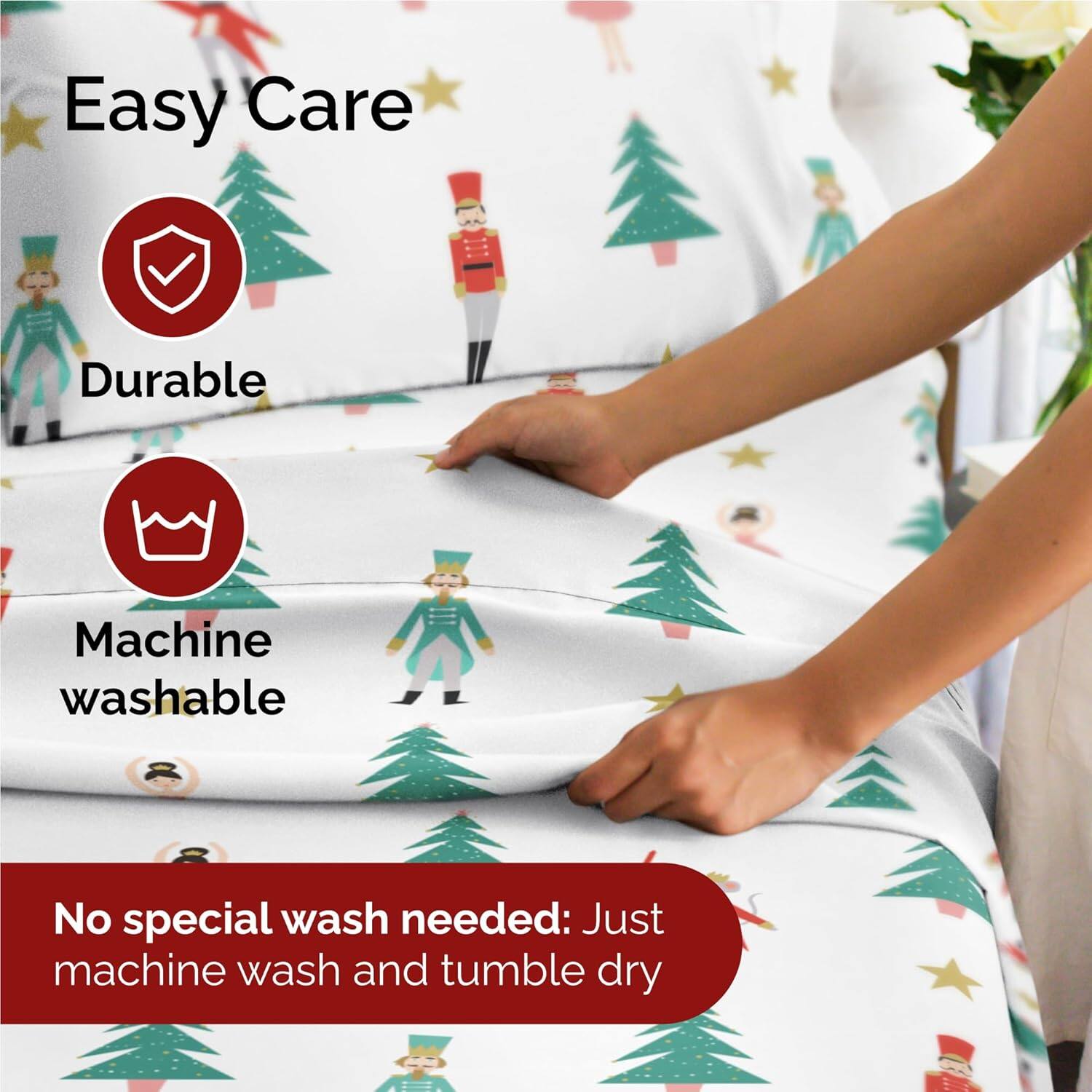 Easy Care  
Durable  
Machine washable  

No special wash needed: Just machine wash and tumble dry