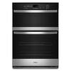 Front. Whirlpool - Whirlpool - 6.4 Total Cu. Ft. Combo Self-Cleaning Wall Oven .- Stainless Steel - Stainless Steel.