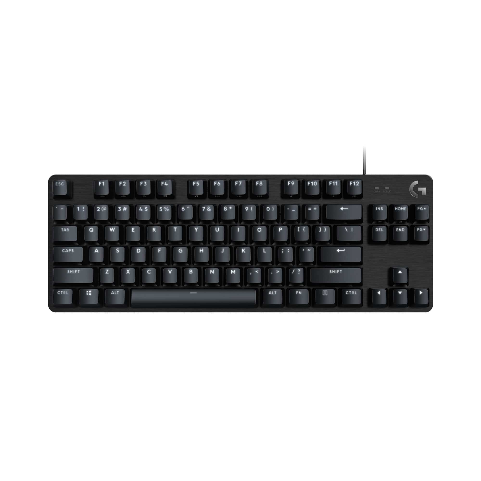 Logitech - G413 TKL SE Tenkeyless Wired Mechanical Tactile Switch Gaming Keyboard for Windows/Mac with Backlit Keys - Black - Front_Zoom