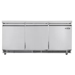 Koolmore - 72 in. Refrigerated Prep Station Cold Table, Stainless-Steel Refrigerator with 15-Pan (Not Included) Capacity - Stainless Steel