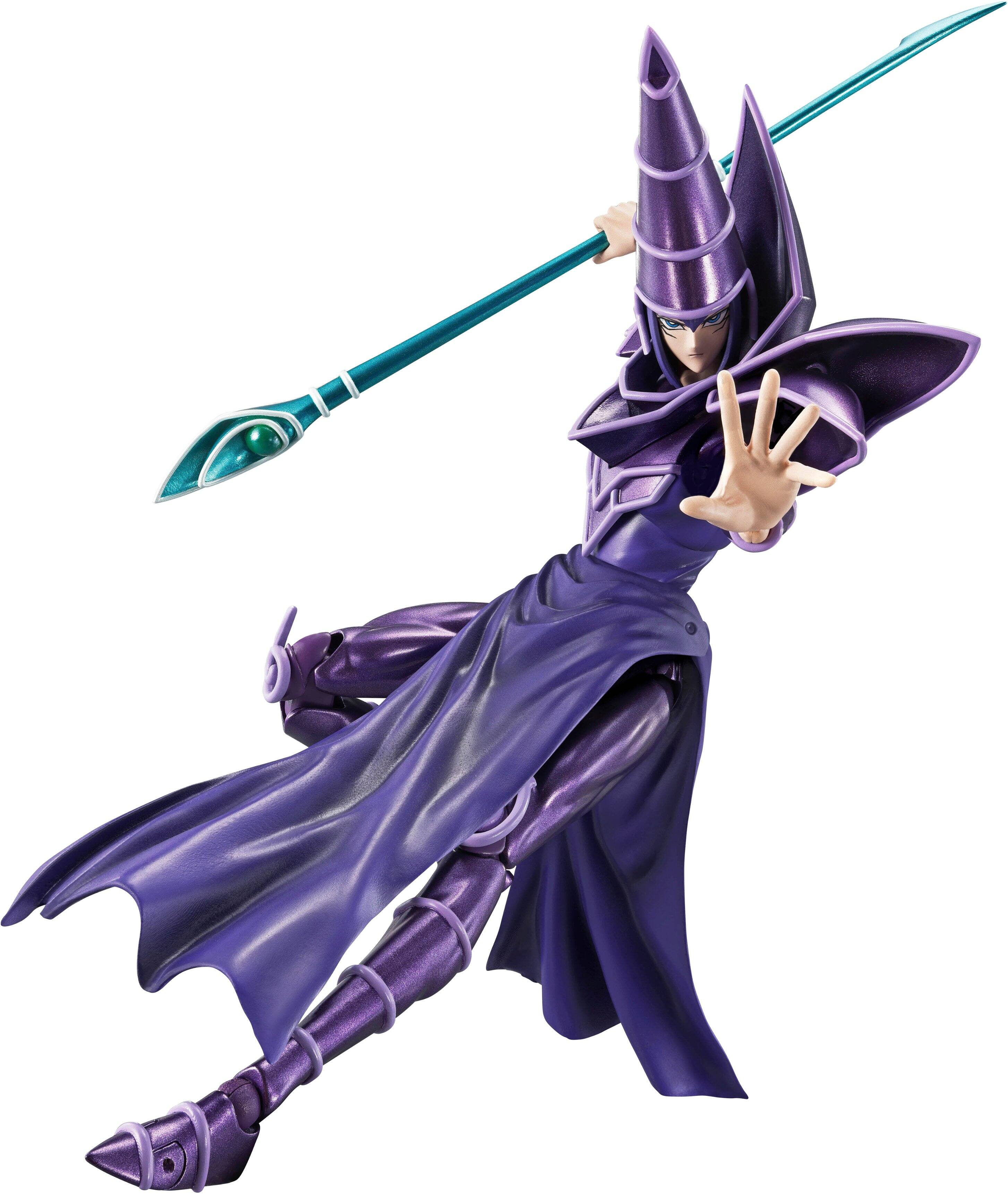 Angle. Bandai - Dark Magician - Yu-Gi-Oh! - Tamashii Nations S.H.MonsterArts 7.3" Figure.
