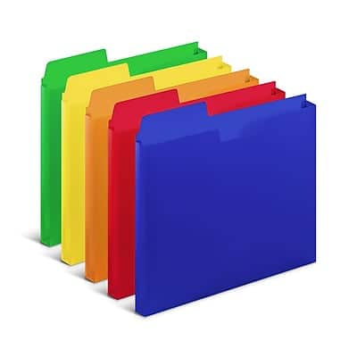 Staples - Plastic File Pockets, Letter Size, 5/Pack (TR20674) - Assorted Colors price history on PriceWatchPro