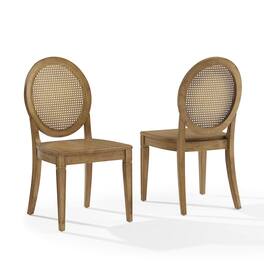 Crosley Furniture - Katia 2-Piece Cane-Back Dining Chair Set In Driftwood - Brown