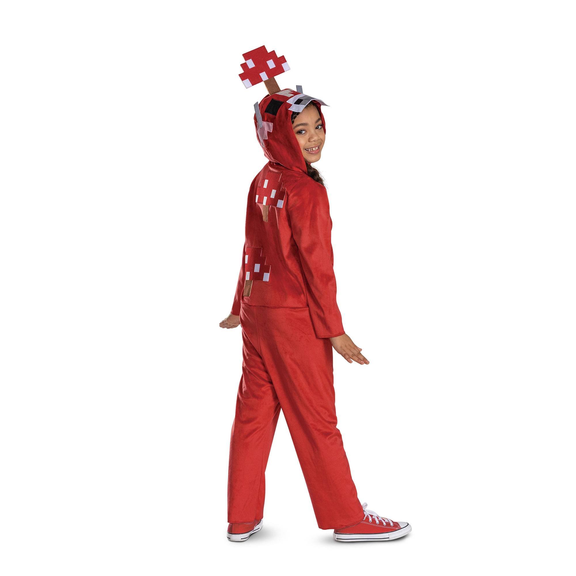 Alt View 1. Disguise - Minecraft Mooshroom Hooded Child Costume Jumpsuit | Medium 7-8 - Multi-Colored.