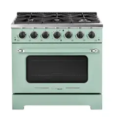 Unique Appliances - Classic Retro 5.2 Cu. Ft. Freestanding Gas Convection Range - Summer Mint Green - Front_Zoom