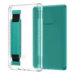 Kitcheniva - Slim Soft Flexible TPU E-Reader Back Cover Case With Hand Strap For 7" Kindle Paperwhite (12th Gen 2024) - Jade