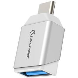 Alogic - Ultra Mini USB-C to USB-A Adapter - 1 x USB Type C USB 3.1 (Gen 1) USB Male - 1 x USB Type A USB 3.1 (Gen - Silver