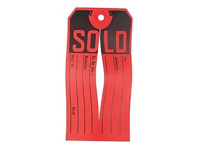 "Avery - 4.75"" Sold Tags/ 500 - Red" price history on PriceWatchPro