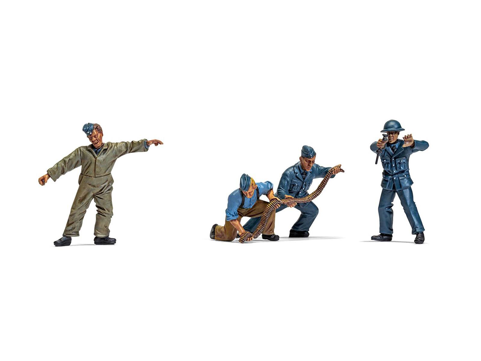 Alt View 1. Airfix - Level 1 Model Kit WWII RAF Ground Crew Figure and Accessory Set 1/48 Plastic Model Kit by Airfix - Multi.