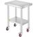 Front. VEVOR - Stainless Steel Work Table 24 x 18 x 34 Inch, 700 LBS Load Capacity with 4 Wheels - Sliver.
