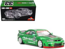 Mini GT - Nissan Skyline GT-R R33 RHD #33 Imai Racing V1 Metallic Kaido House Special 1/64 - Green