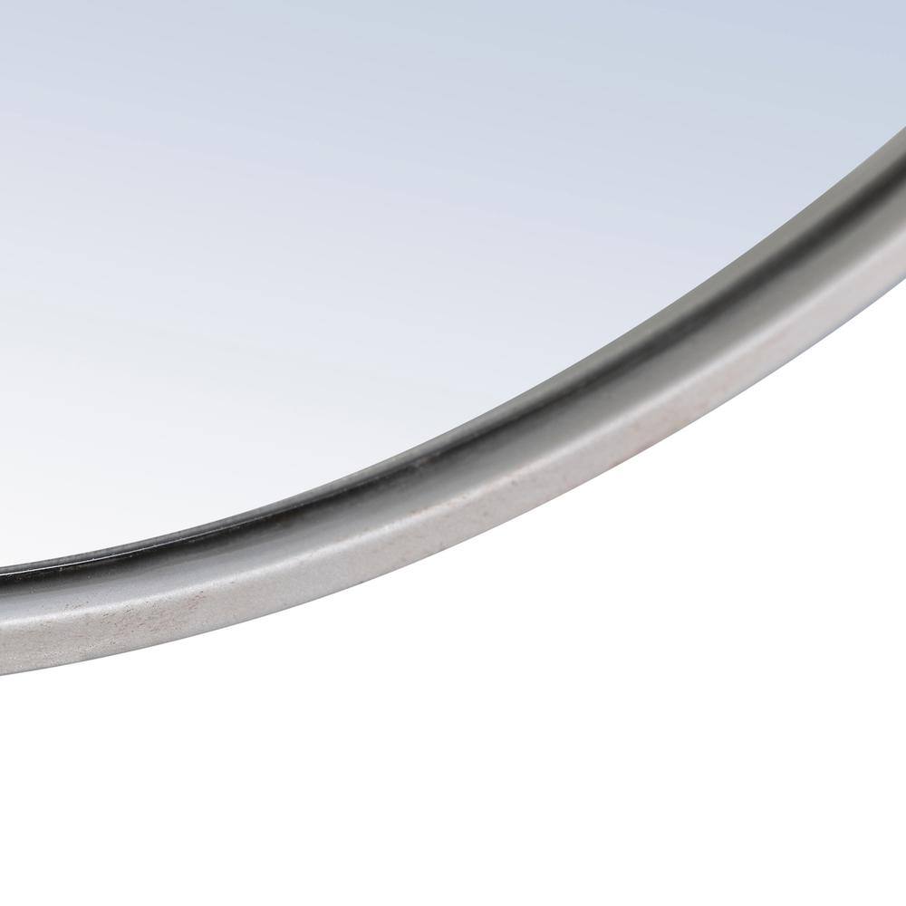 Alt View 7. Elegant Decor - Metal frame Round Mirror 36 inch Silver finish - Silver.