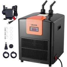 VEVOR - Aquarium Chiller 92 Gallon, 1/4 HP Water Chiller for Hydroponics, Fast Cooling for Fish Tank, Axolotl, Coral Reef - Black