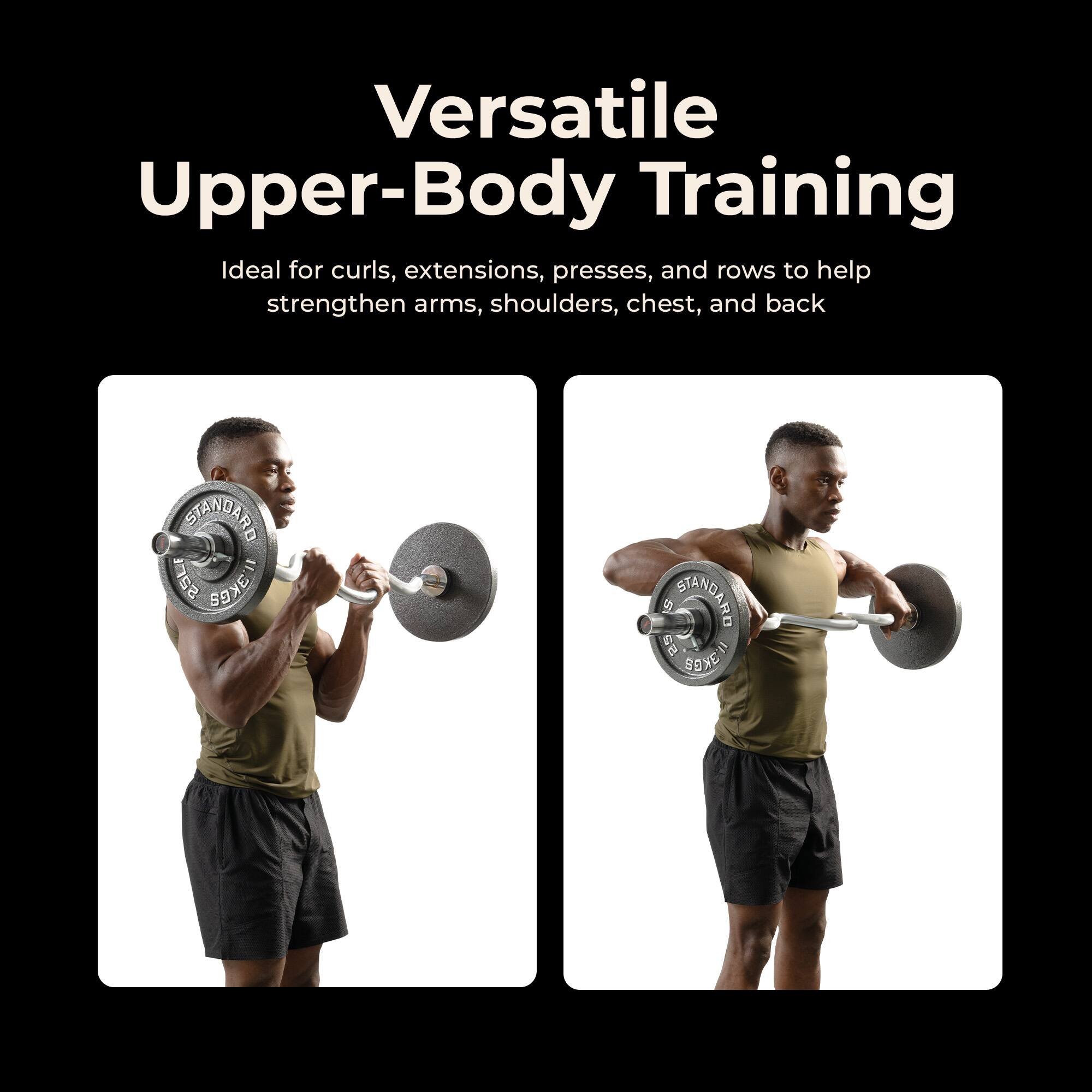 Versatile Upper-Body Training

Ideal for curls, extensions, presses, and rows to help strengthen arms, shoulders, chest, and back

STANDARD 11.3KGS