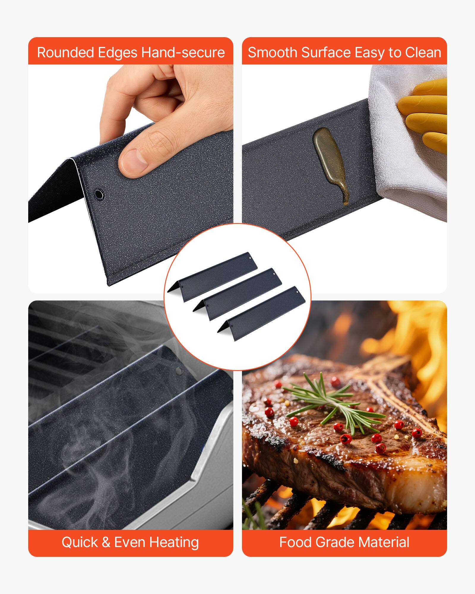 - Rounded Edges Hand-secure
- Smooth Surface Easy to Clean
- Quick & Even Heating
- Food Grade Material