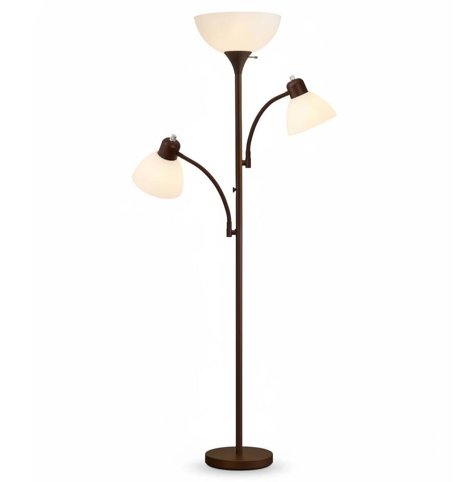 FINEAK 72" Industrial Torchiere Floor Lamp, Tall Standing Lamp with 2 ...