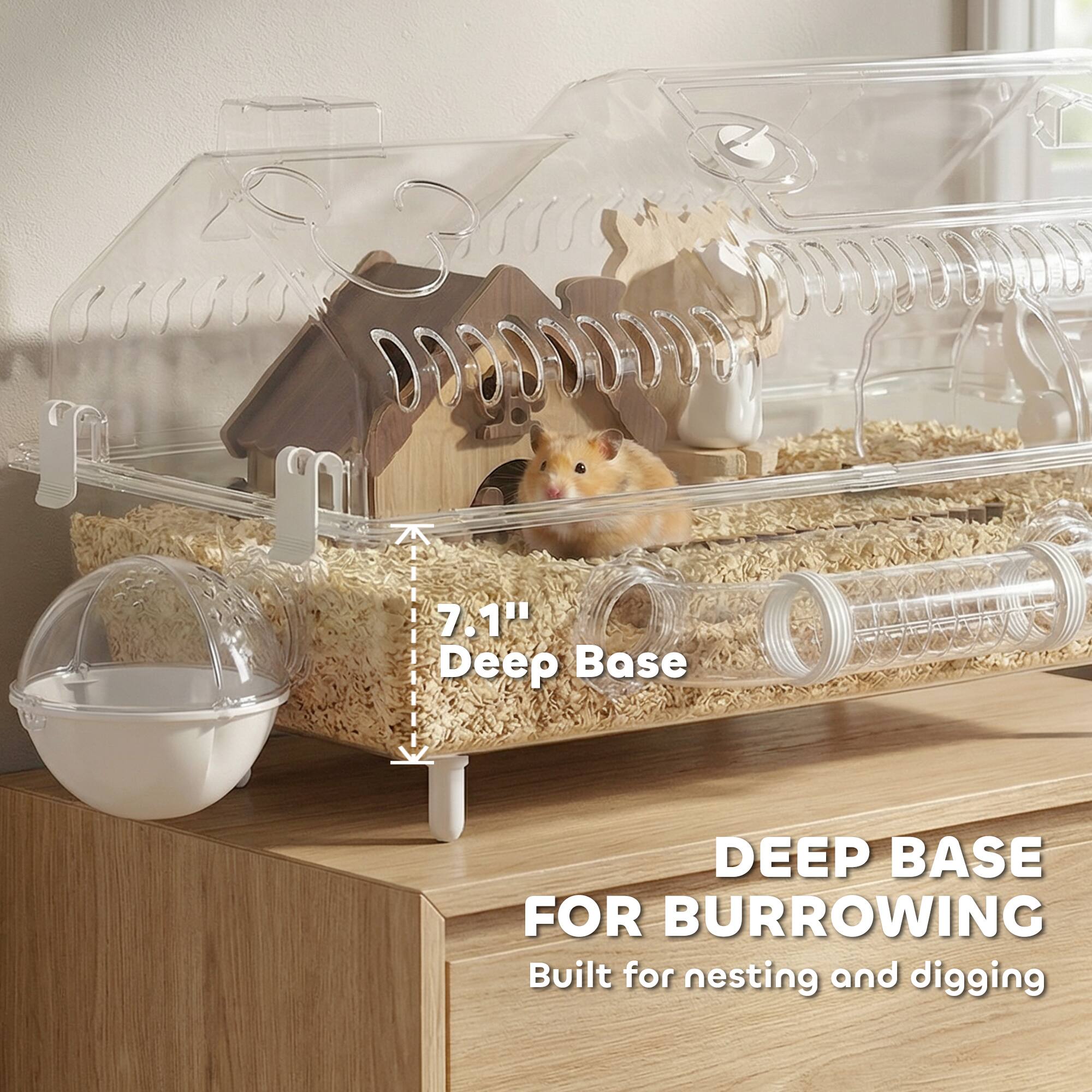 7.1" Deep Base  
DEEP BASE FOR BURROWING  
Built for nesting and digging