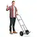 Alt View 19. Costway - Heavy Duty Hand Truck Metal Dolly Cart with P-Handle and Rubber Wheels and 770 LBS Max Load - Black.
