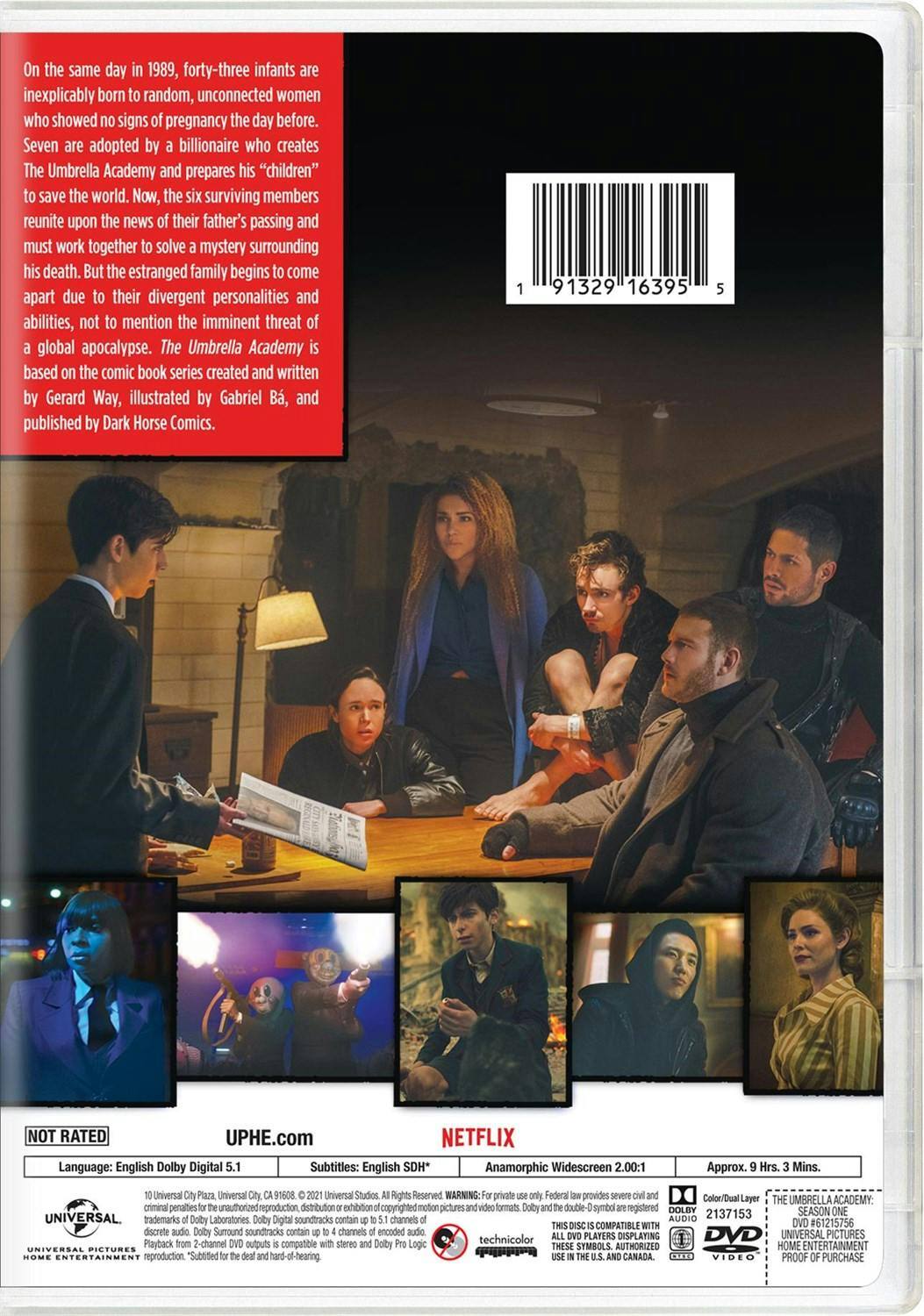 Back. The Umbrella Academy: Season One [DVD].