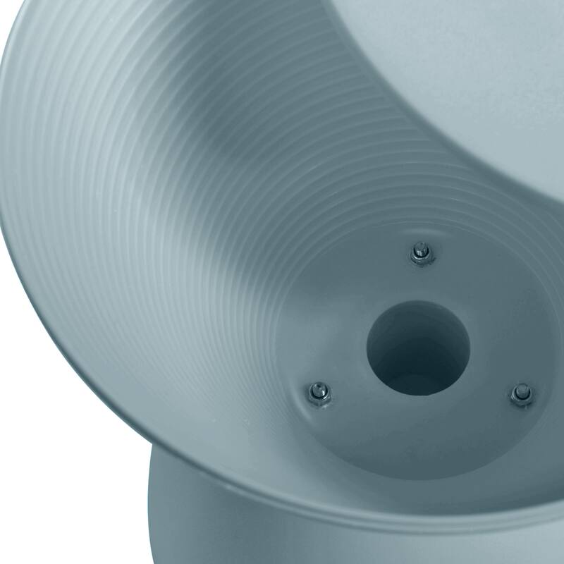 Alt View 6. LeisureMod - Boyd Modern Round Hourglass Accent Side Table, Drum Storage Table with Ribbed Base for Indoor/Outdoor - Dusty Blue.