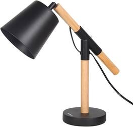 Oumilen - Wooden Desk lamp Rotatable Head Reading Lamp for Office Bedroom Living Room