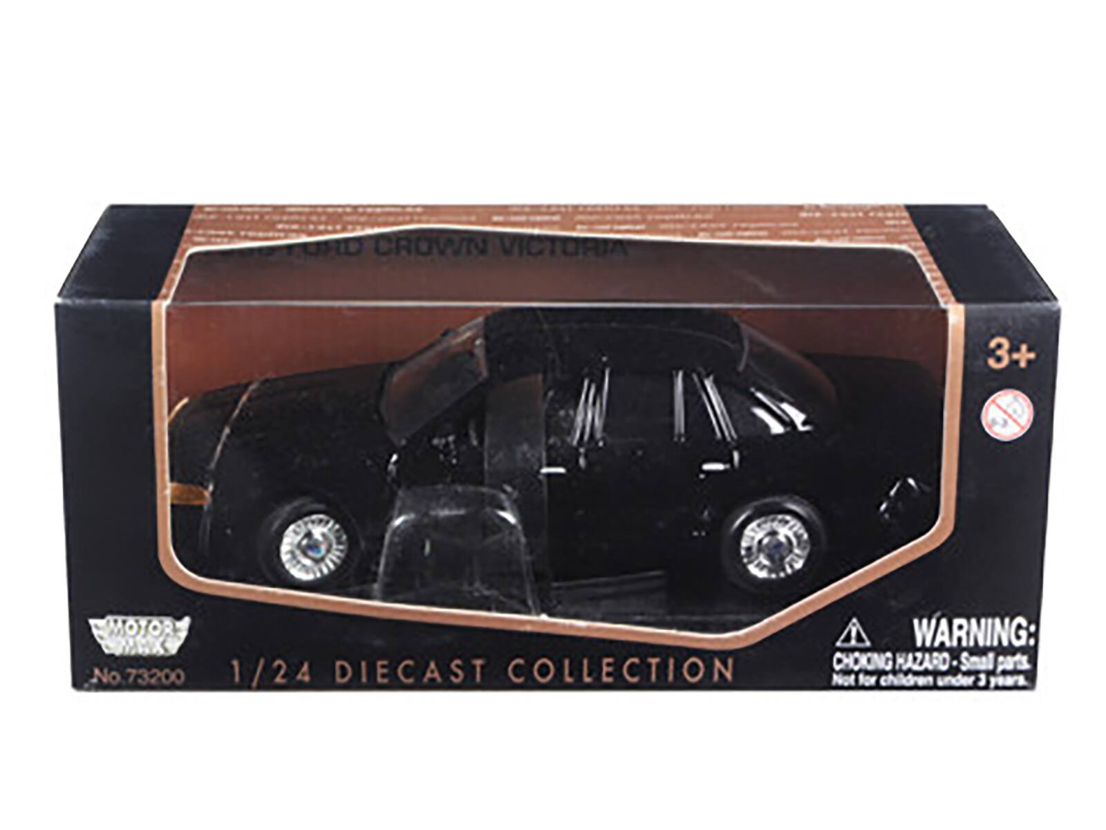FORD CROWN VICTORIA  
3+  
OTOR No 73200  
1/24 DIECAST COLLECTION  

WARNING: CHOKING HAZARD - Small parts. Not for children under 3 years.