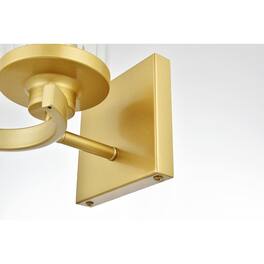 Living District - Saanvi 1 light Bath Sconce - Brass And Clear