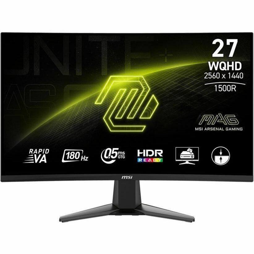 UNITE  
AC  

27  
WQHD  
2560 x 1440  
1500R  

MSI ARSENAL GAMING  

MAG  

RAPID VA  
180 Hz  
0.5 ms GTG  

HDR READY  

msi