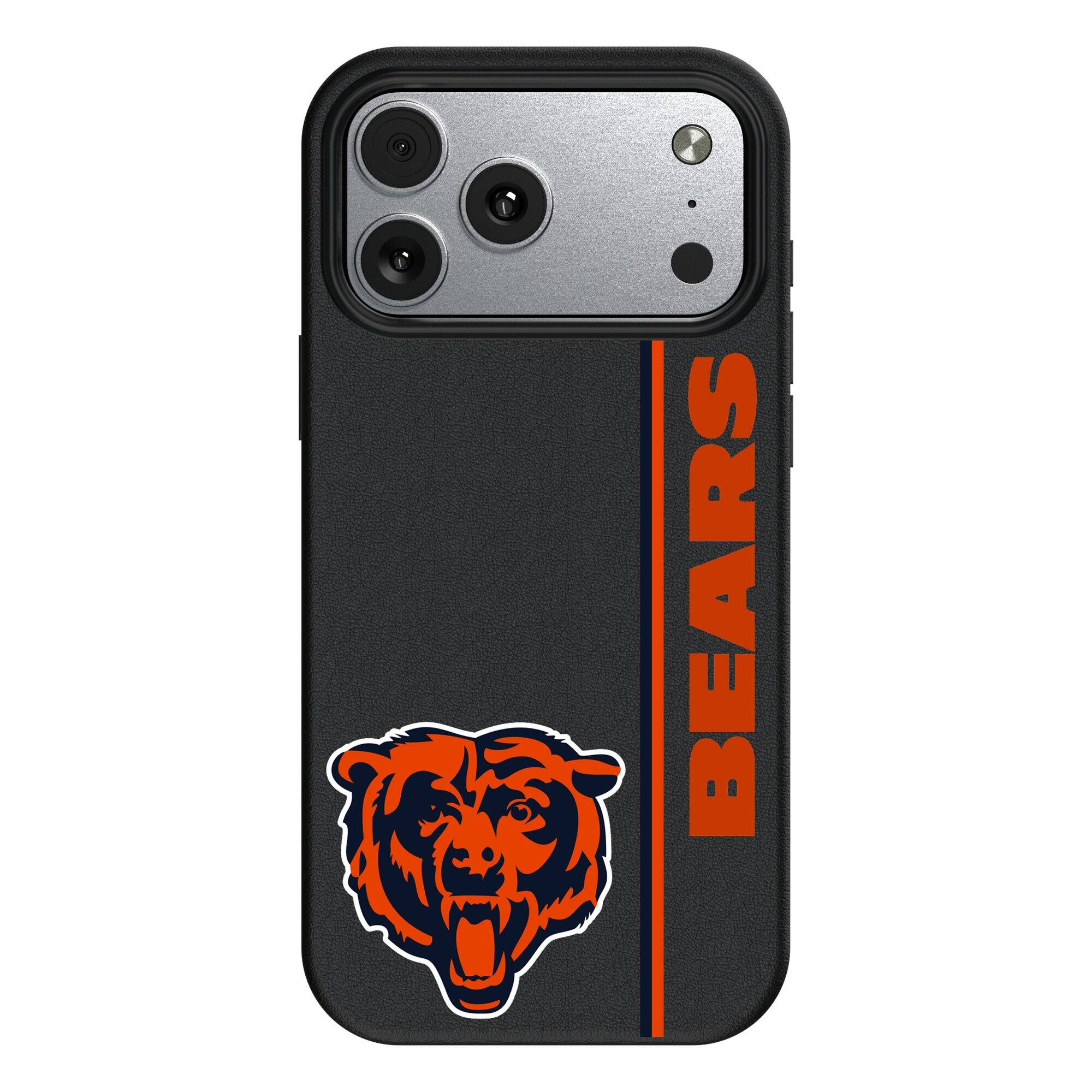 Front. Keyscaper - Chicago Bears iPhone Magnetic Bump Case - 15 - Black.