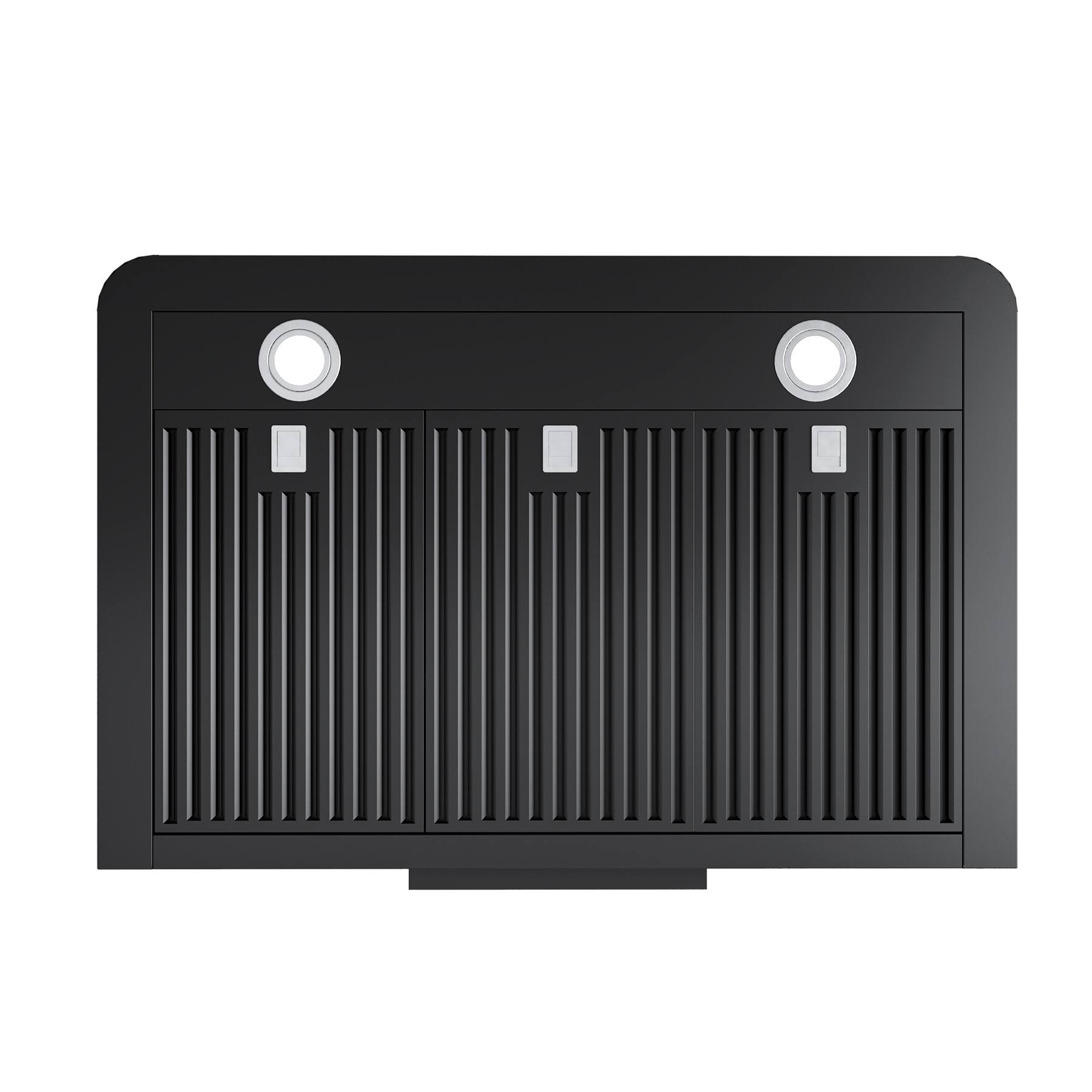 Angle. Onefly - 42 inches - Ducted - Under Cabinet Range Hood - Black Stainless Steel.