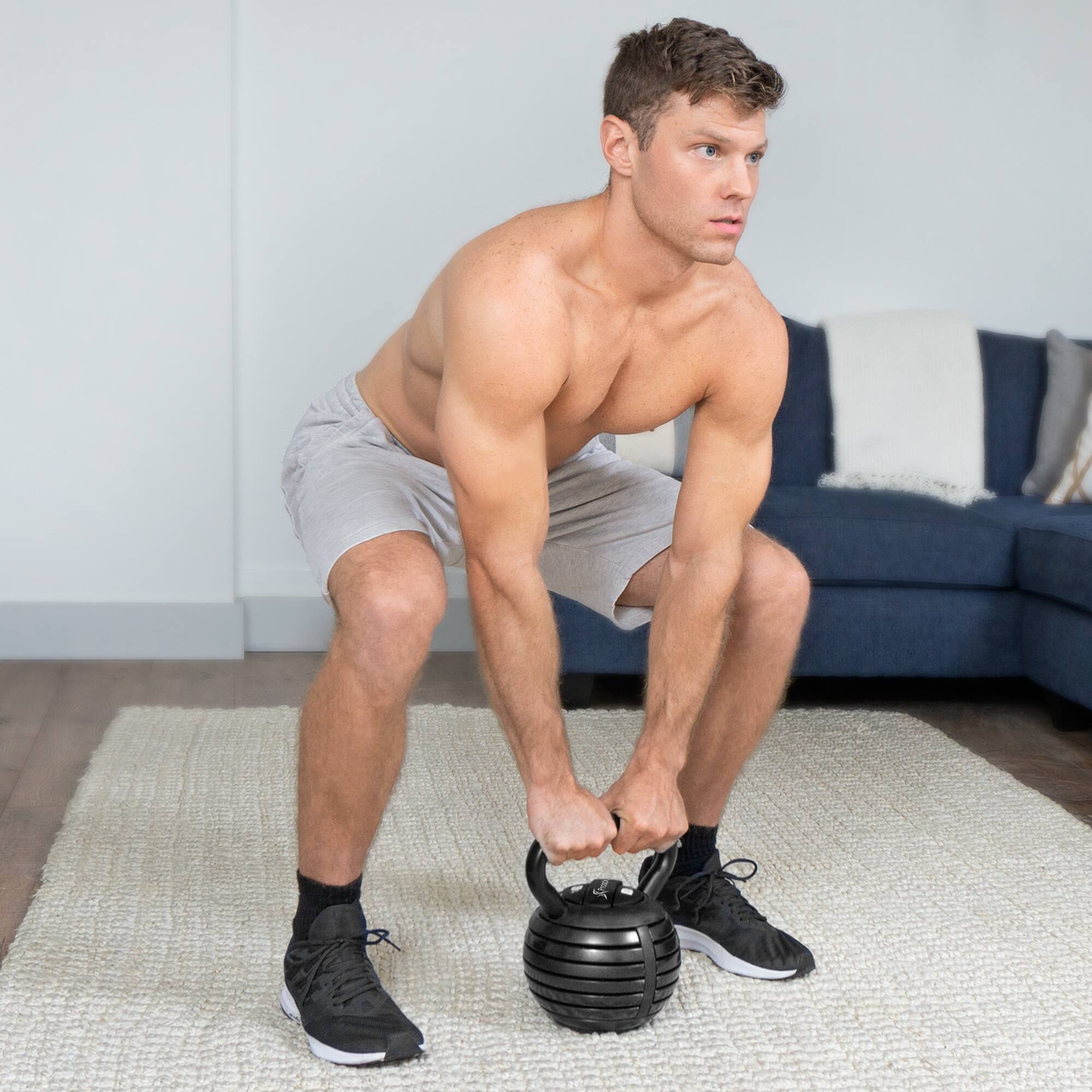 Alt View 2. ProsourceFit - ProsourceFit Adjustable Kettlebell - Black.