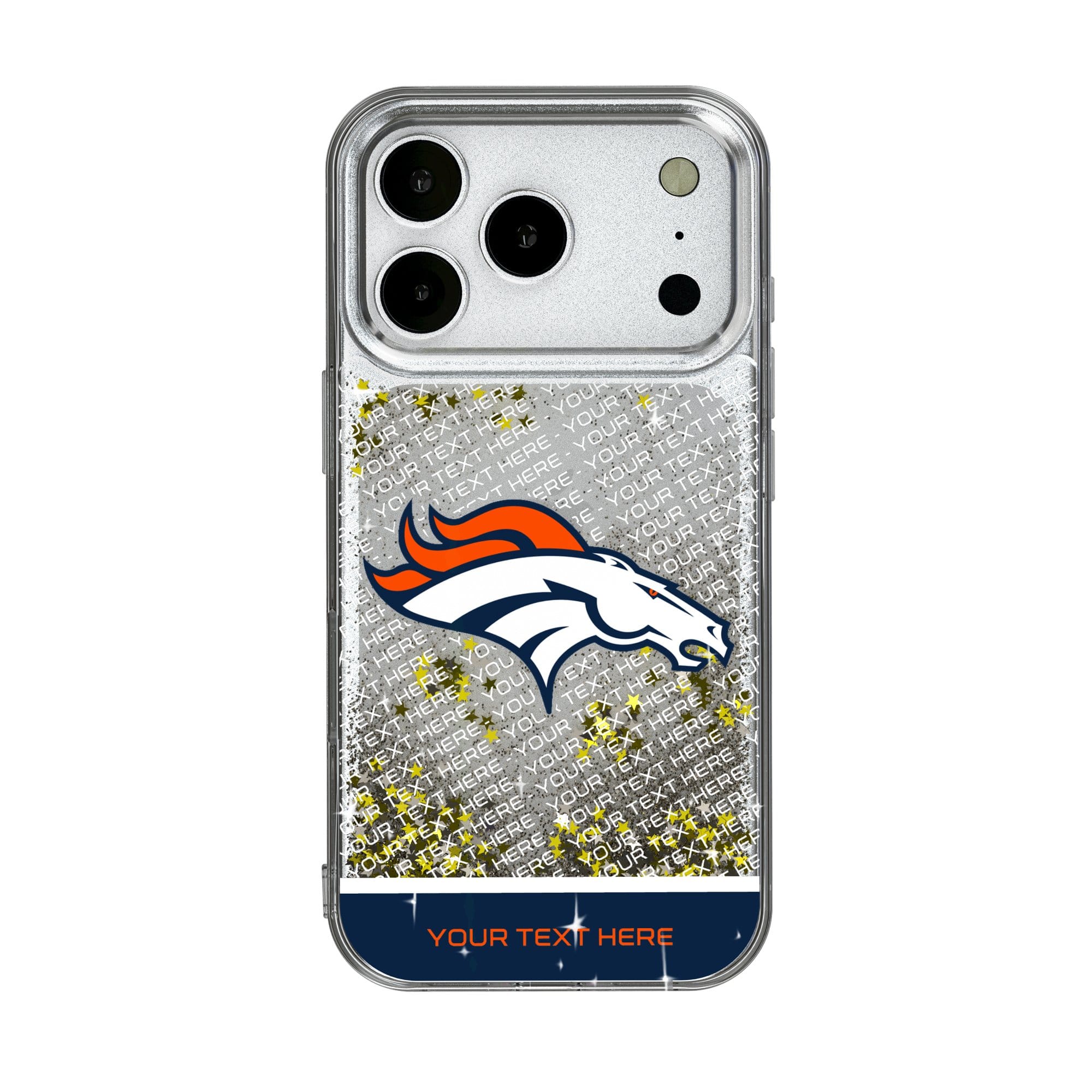 Keyscaper - NFL - Denver Broncos - Personalized Endzone Plus Design iPhone Glitter Phone Case - 16 Pro - Multicolor price history on PriceWatchPro