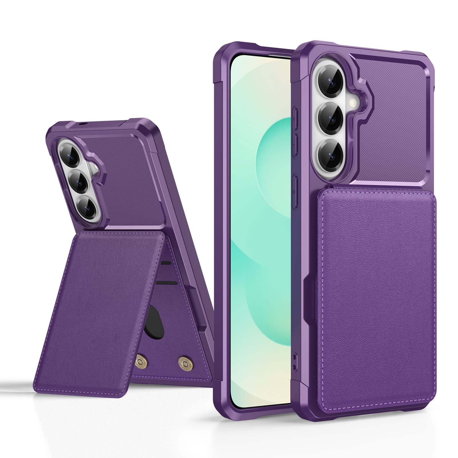 UUCOVER - Magnetic Wallet Back Case for Samsung Galaxy A37 5G,Shockproof PU Leather+TPU Card Slots Case Stand Cover - Purple price history on PriceWatchPro