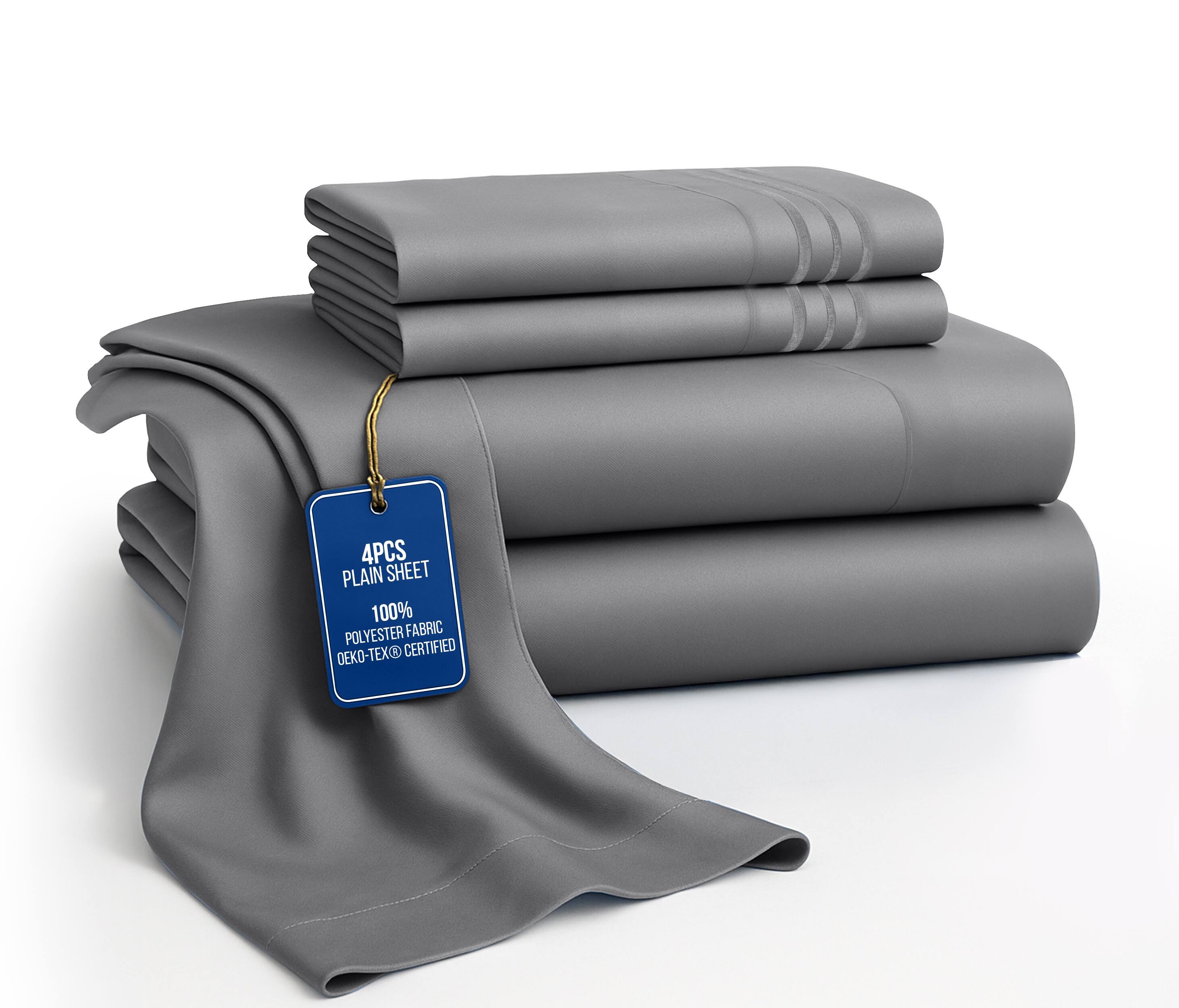 Photos - Bed Linen LUX Decor Collection - 4-Piece King Bed Sheet Set, Ultra Soft Microfiber, Deep Pocket, Wrinkle-Resistant, Hypoallergenic, Al 