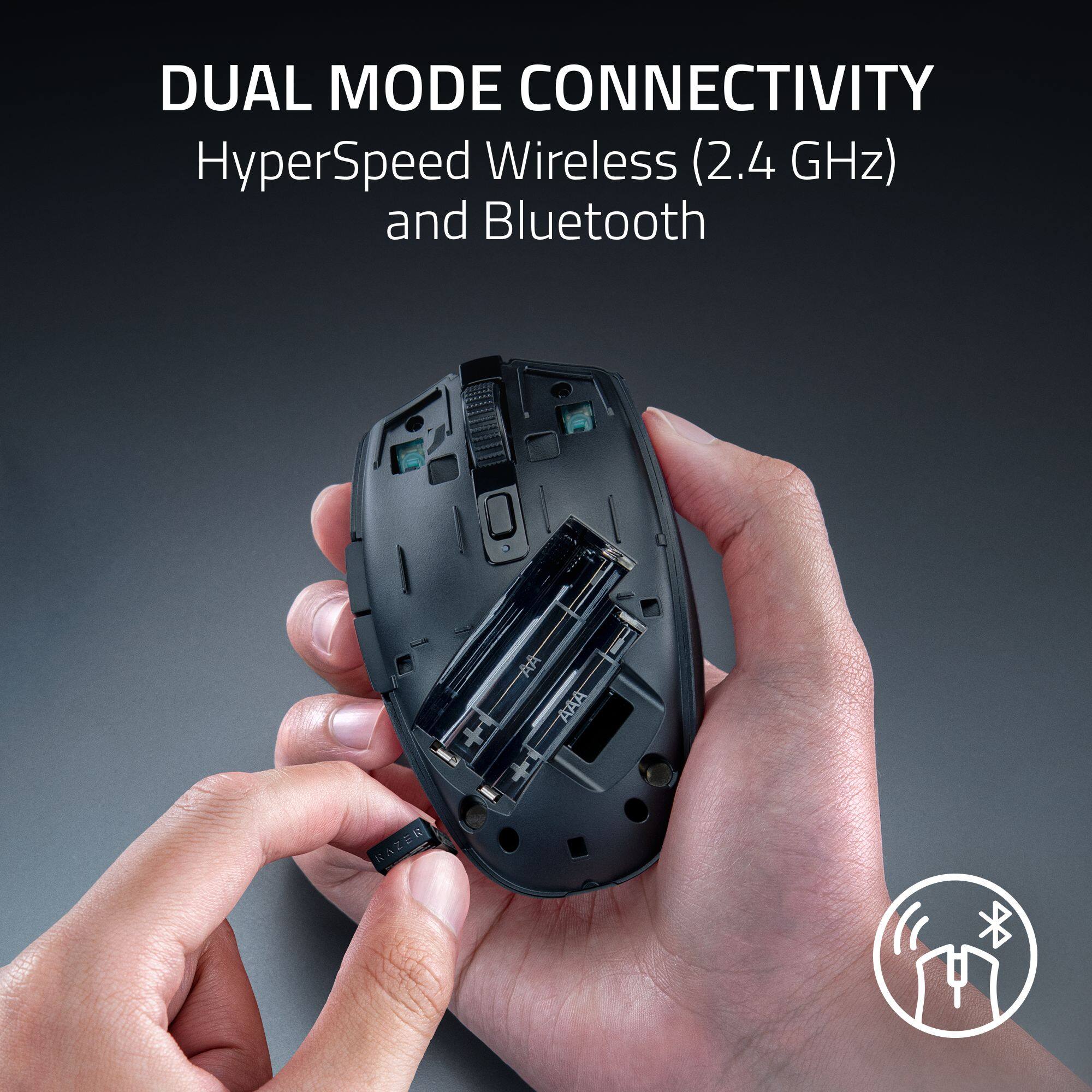DUAL MODE CONNECTIVITY  
HyperSpeed Wireless (2.4 GHz) and Bluetooth