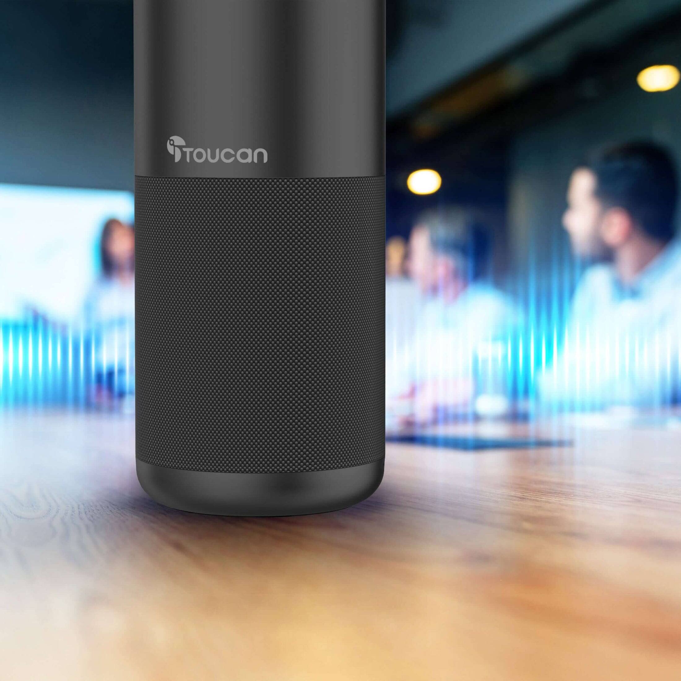 Angle. Toucan - Conference Speaker – Bluetooth Speakerphone with Microphones, Plug & Play - Black.