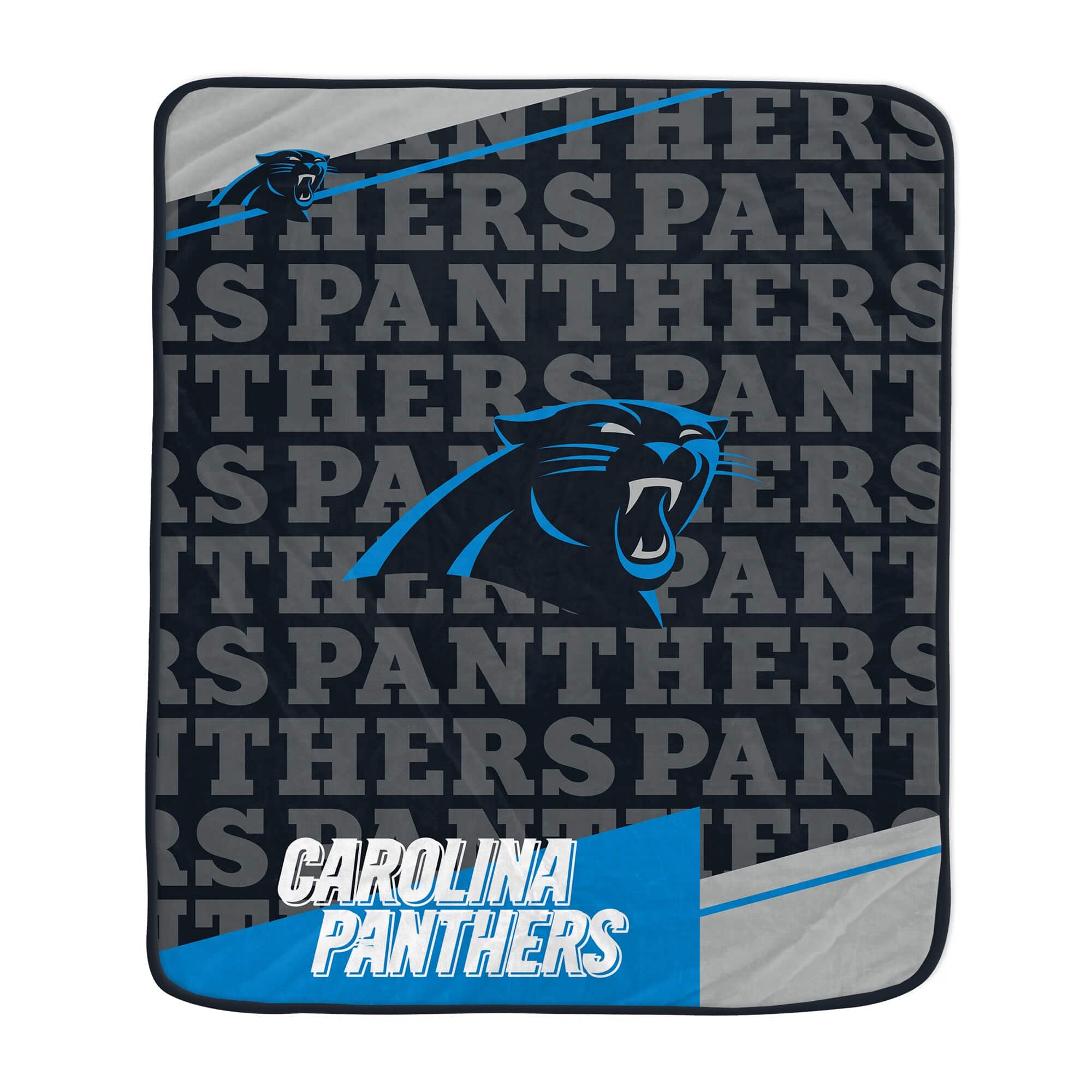 Pegasus - Carolina Panthers 50" x 60" Diagonal Ghost Ultra Soft Blanket - Multicolor