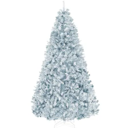 Front. Best Choice Products - Artificial Ice Blue Christmas Tree, Unlit Pine Design w/Easy Assembly - Ice Blue.