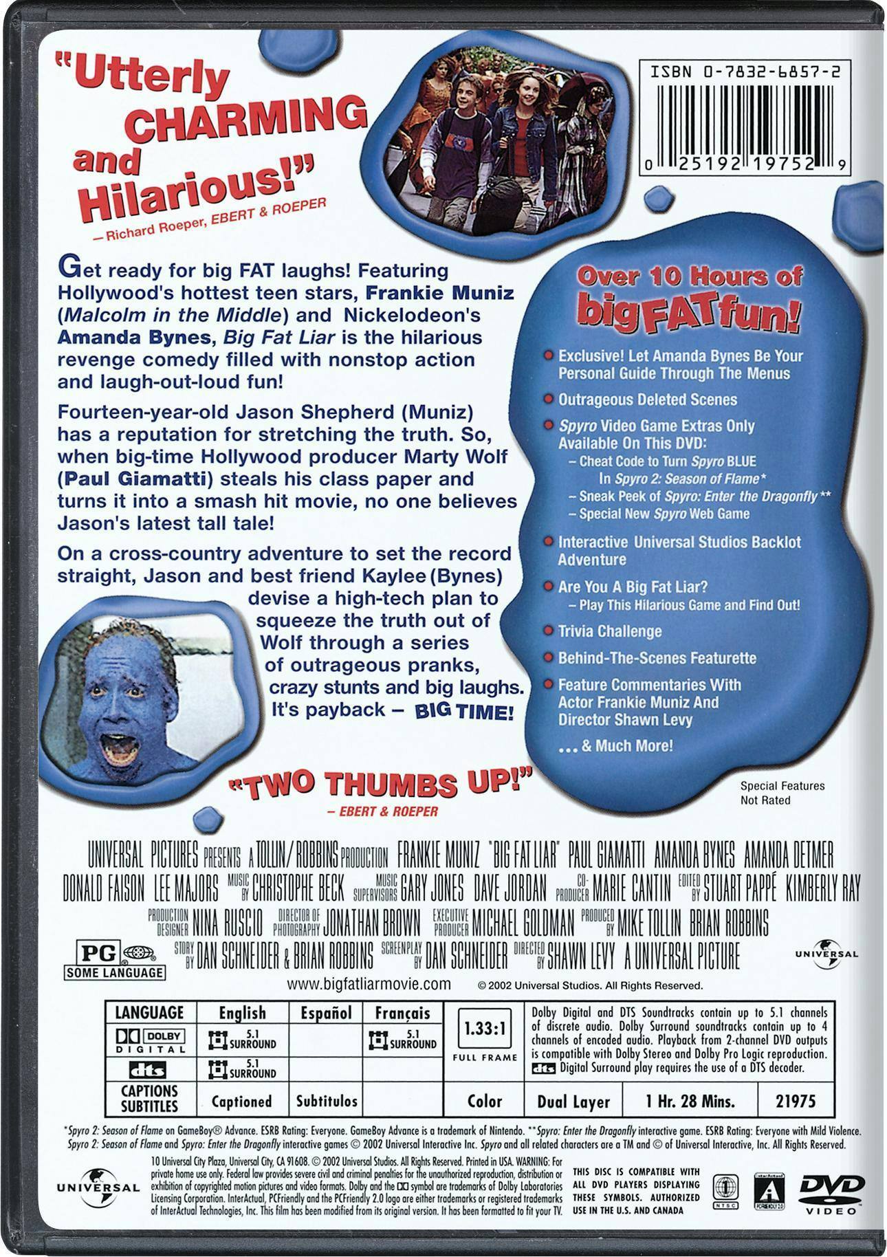 Back. Big Fat Liar [DVD].