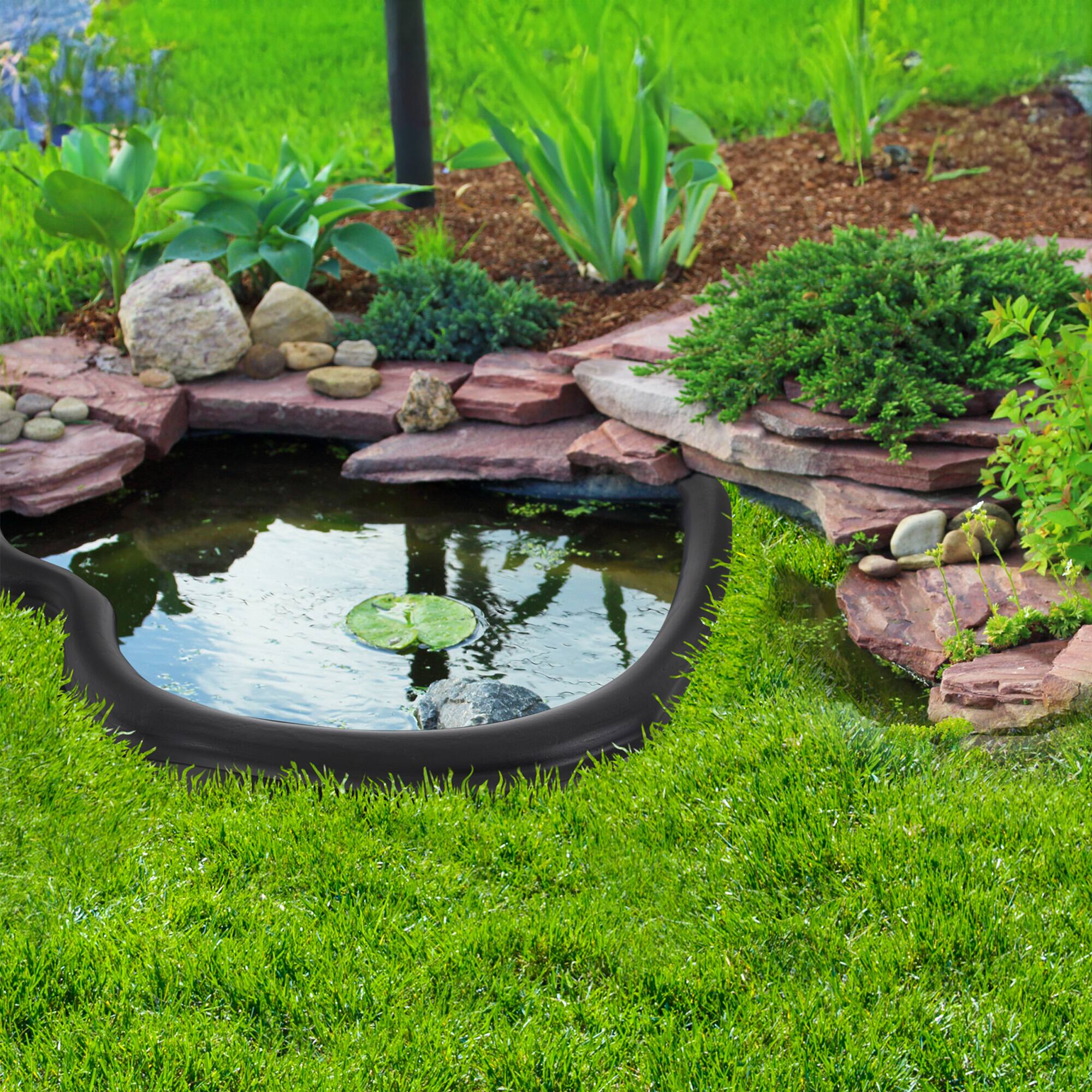 Alt View 4. Algreen - Algreen Rigid Plastic Pond Liner, 33 Gallon Base Accessory for Ponds - Avonlea - Black.
