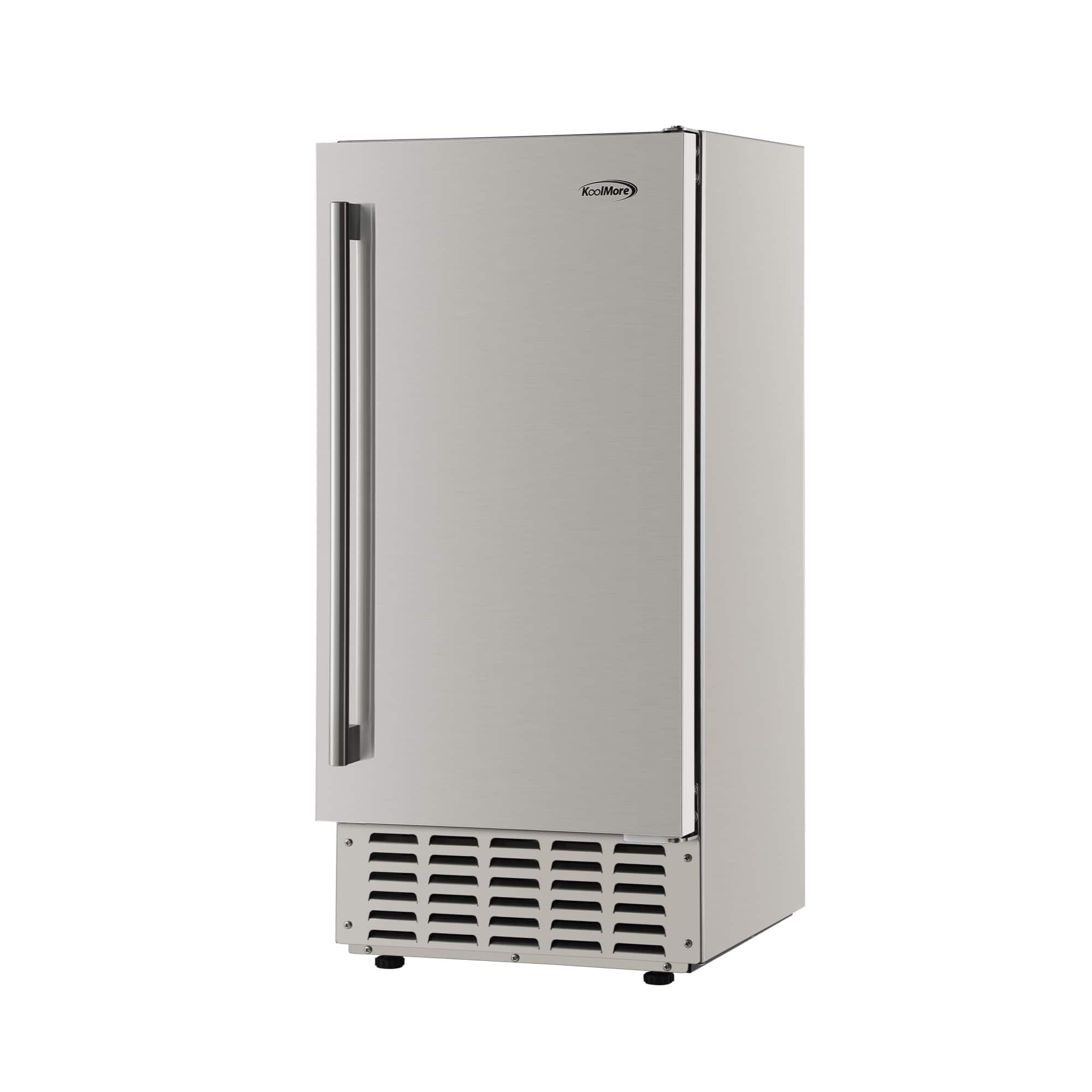 Alt View 3. Koolmore - 15 in. Built-in Residential Pearl Ice Nugget Maker, 66lb /day with Drain Pump in Stainless-Steel (KM-BIM66-NSS) - Stainless steel.