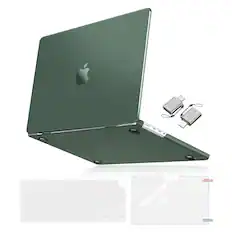 Front. mosiso - Case for MacBook Pro 14 inch Case 2026-2021 M5 M4 M3 M2 M1, Ultra-Thin Hard Case&Keyboard Skin&Screen Film&Type C - Emerald Green.