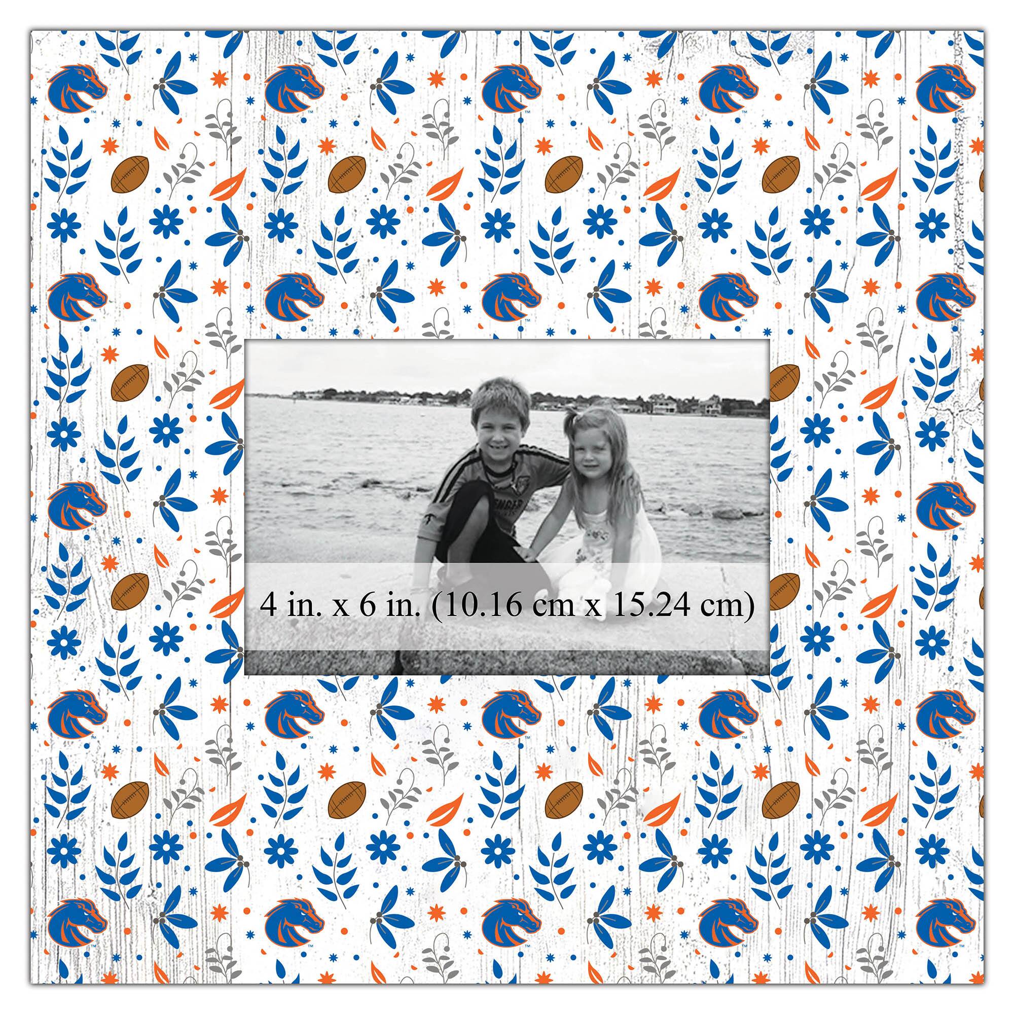 Boise State Broncos 10'' x 10'' Floral Pattern Frame