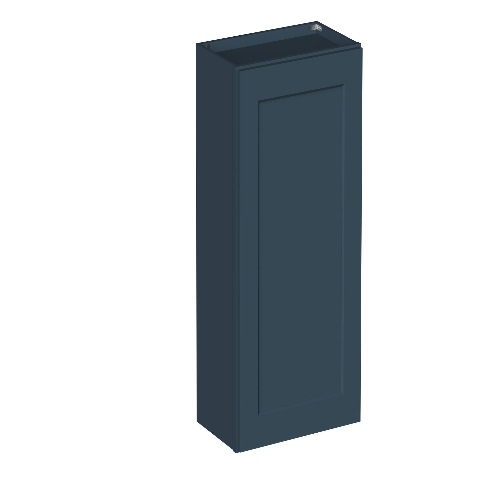 Angle. Boyel Living - 21-in W x 36-in H x 12-in D Shaker RTA Kitchen Wall Cabinet with Soft-Close - Charcoal Blue.