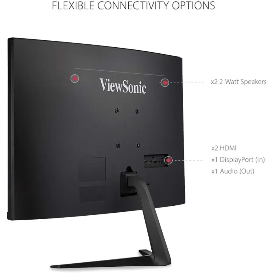 Alt View 24. ViewSonic - VX2718-2KPC-MHD 27" LCD Curved QHD Adaptive Sync Gaming Monitor (DisplayPort and HDMI) - Black.