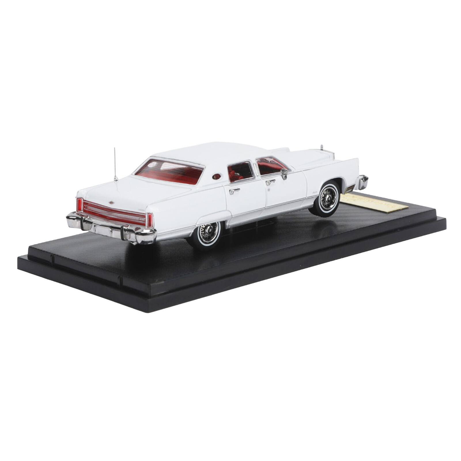 Alt View 2. Sun Star - 1979 Lincoln Continental Town Car White with Red Interior 1/64 Diecast Model Car by Sun Star.
