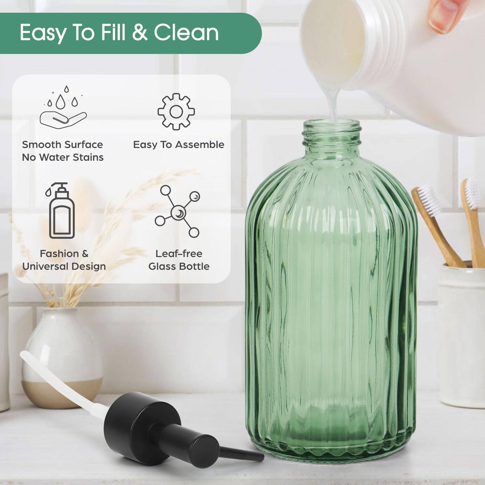 Easy To Fill & Clean

- Smooth Surface No Water Stains
- Easy To Assemble
- Fashion & Universal Design
- Leaf-free Glass Bottle